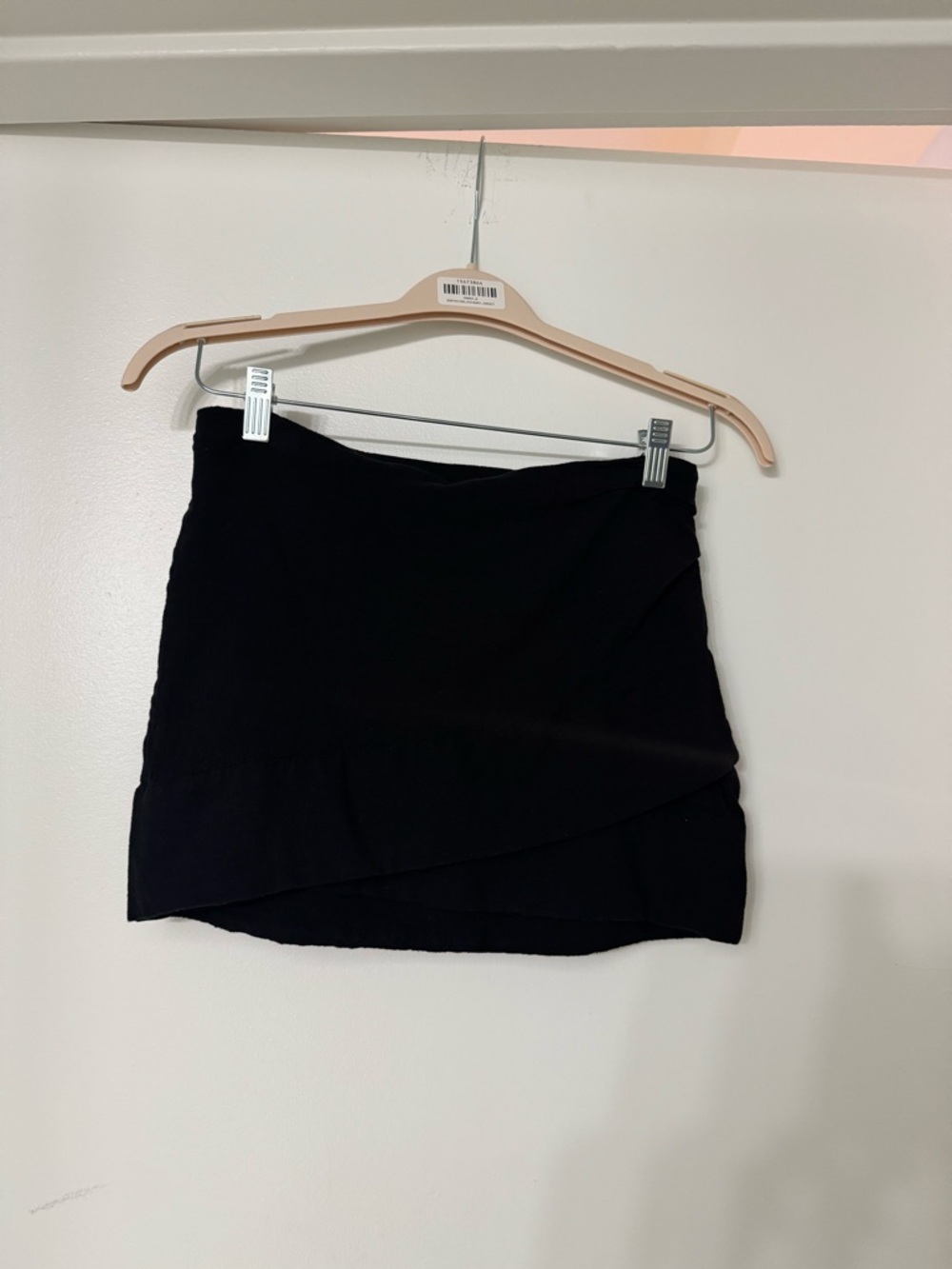 Free People Black Asymmetric Layered Mini Skirt